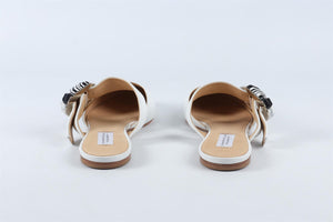 GABRIELA HEARST WHITE LEATHER MULES EU 38 UK 5 US 8