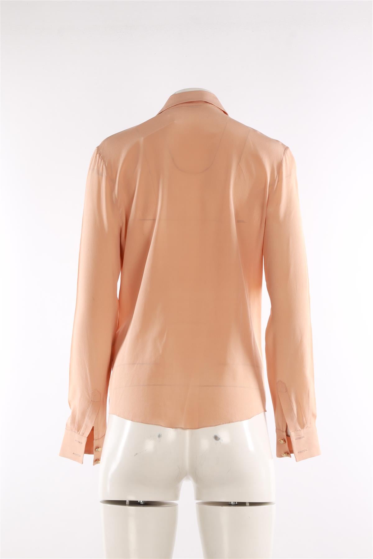 BALMAIN NUDE SILK SHIRT FR 42 UK 14