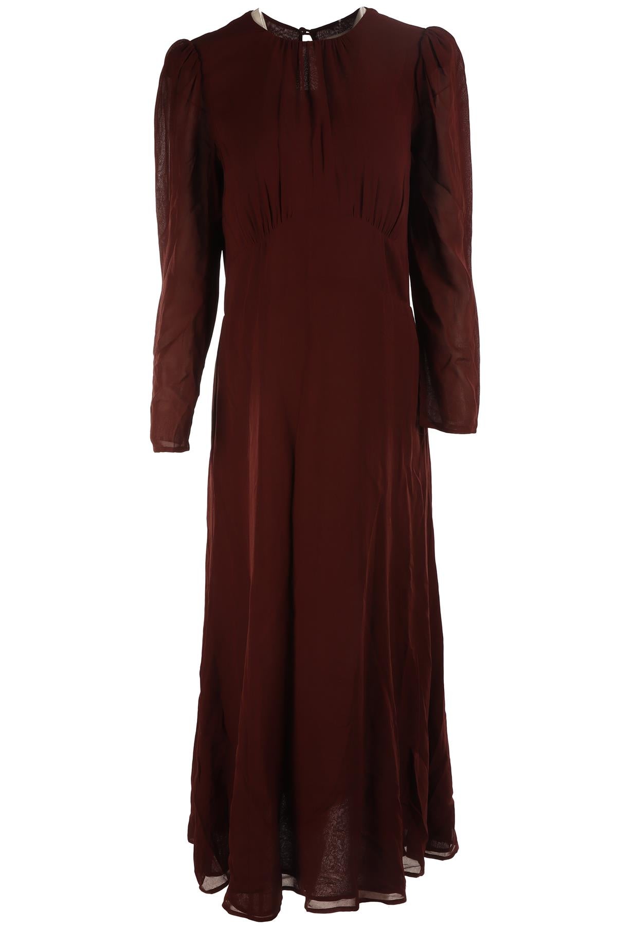 REFORMATION RED CREPE MAXI DRESS US 10 UK 14