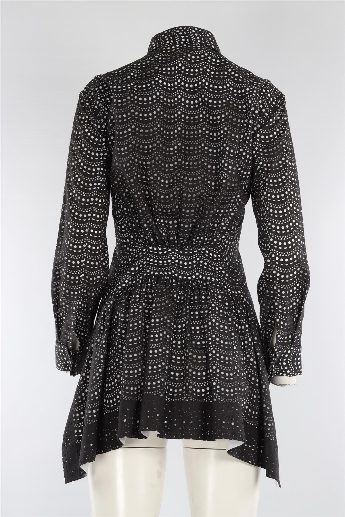 AZZEDINE ALAÏA BLACK COTTON SHIRT FR 38 UK 10