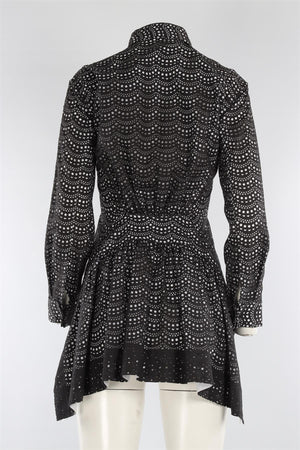 AZZEDINE ALAÏA BLACK COTTON SHIRT FR 38 UK 10
