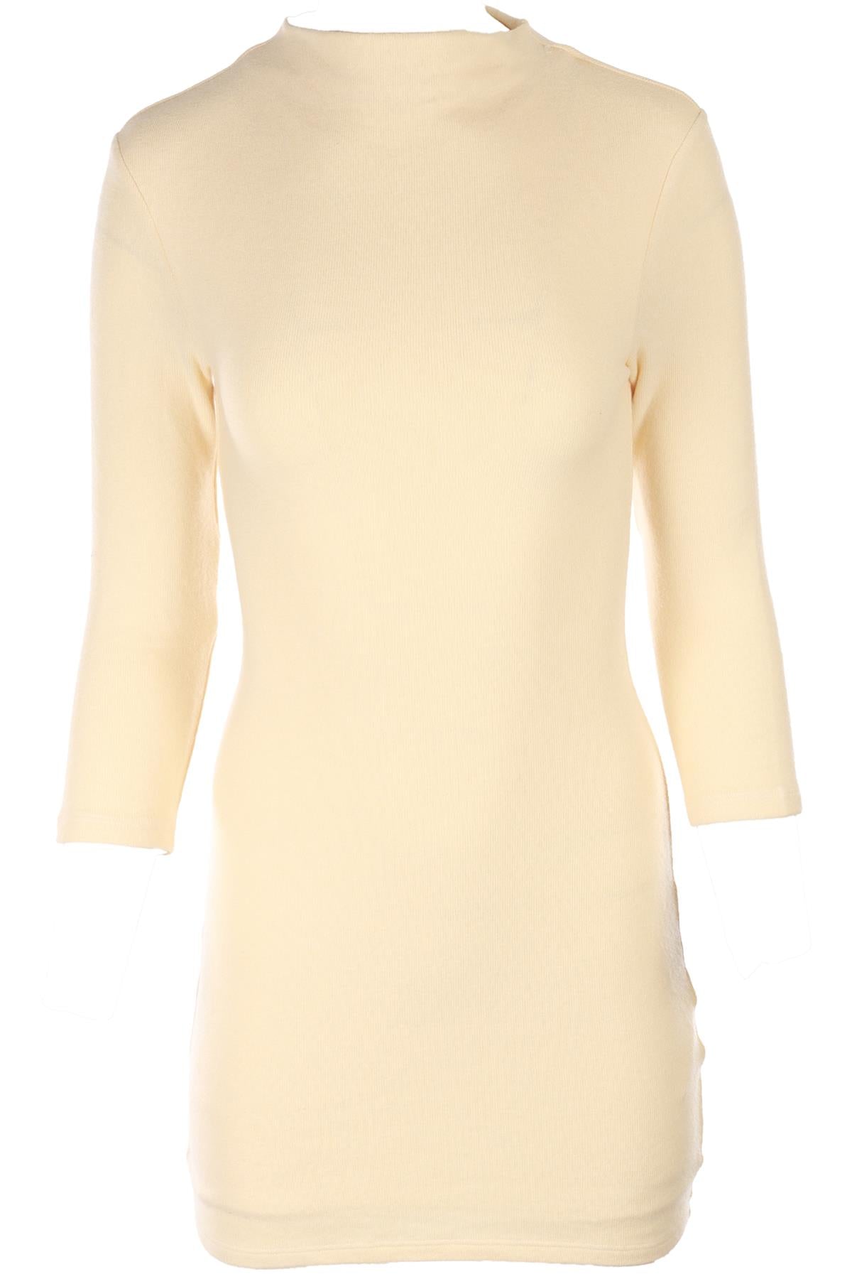 REFORMATION CREAM COTTON MINI DRESS XSMALL