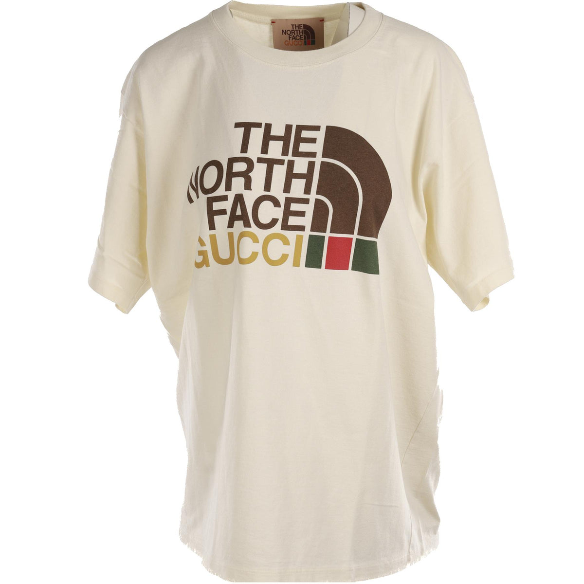 GUCCI + THE NORTH FACE CREAM COTTON T-SHIRT SMALL