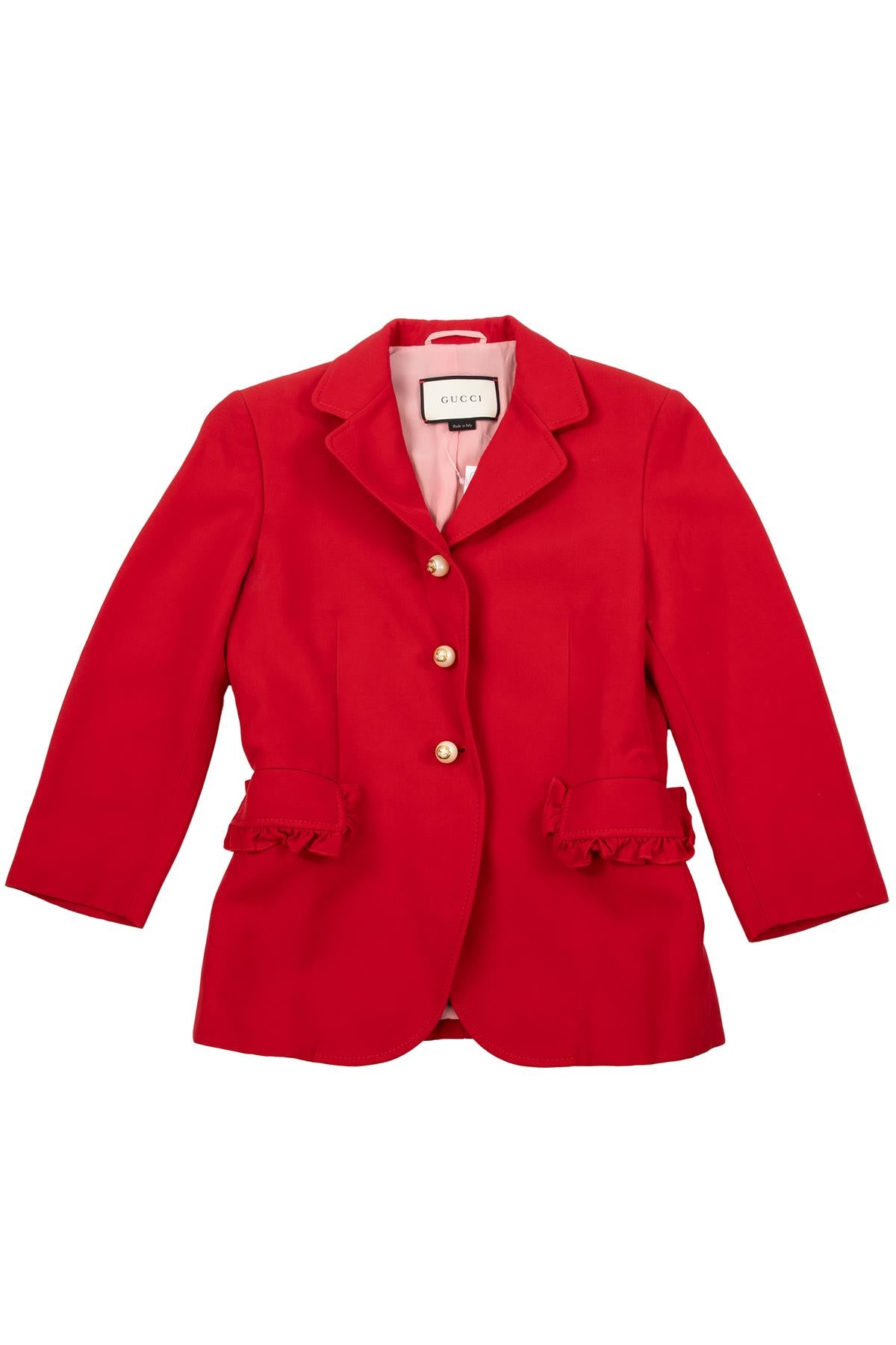 GUCCI RED SILK JACKET IT 38 UK 6