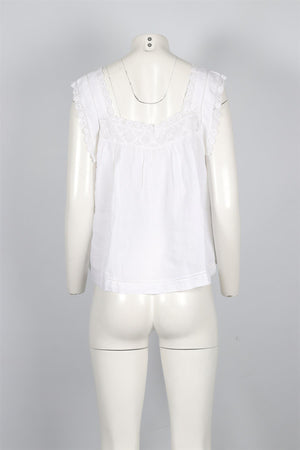 DOEN WHITE RAMIE TOP LARGE