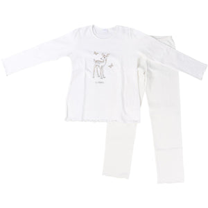 LA PERLA WHITE KIDS GIRLS PYJAMA SET 12 YEARS