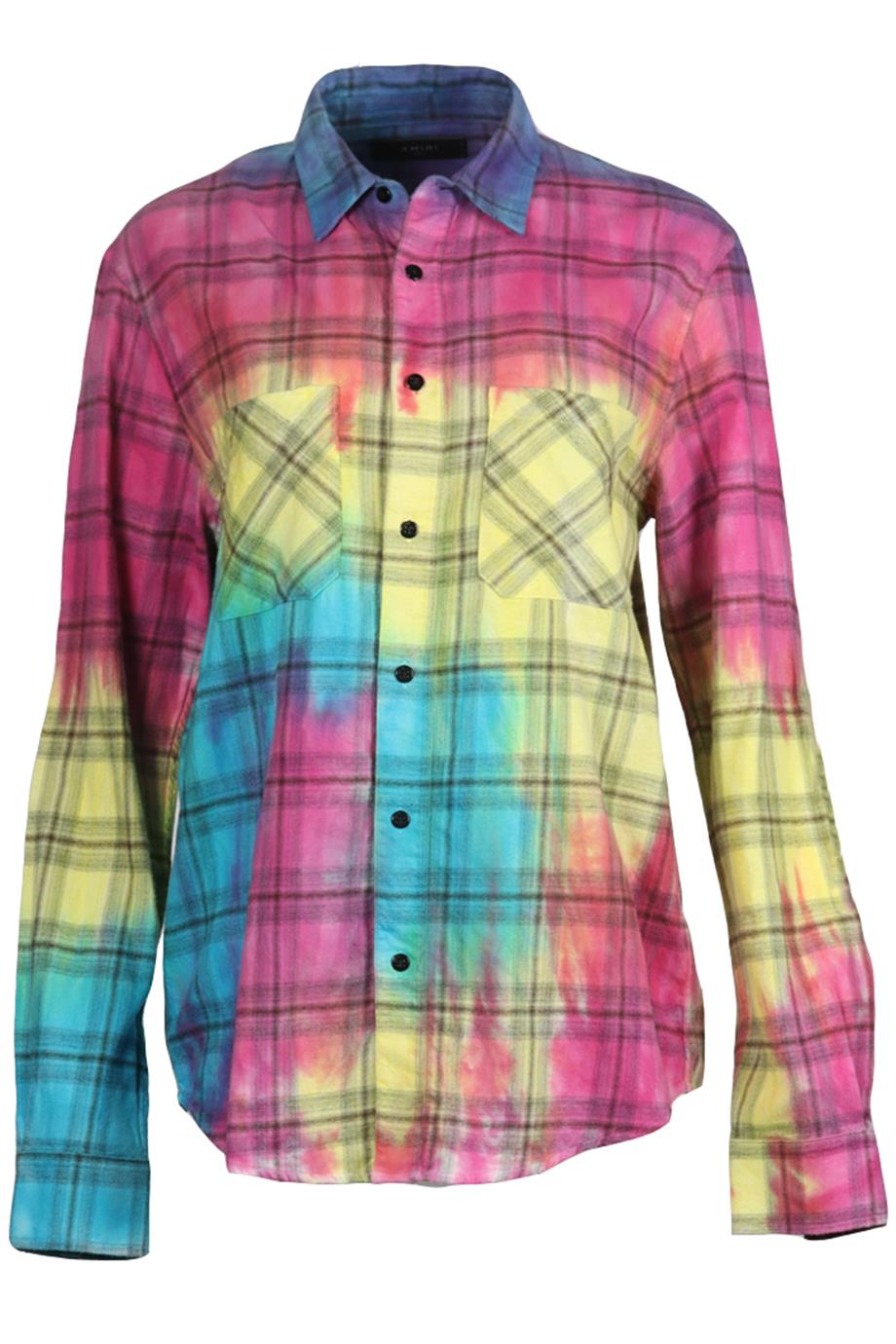 AMIRI CHECKED COTTON SHIRT SMALL