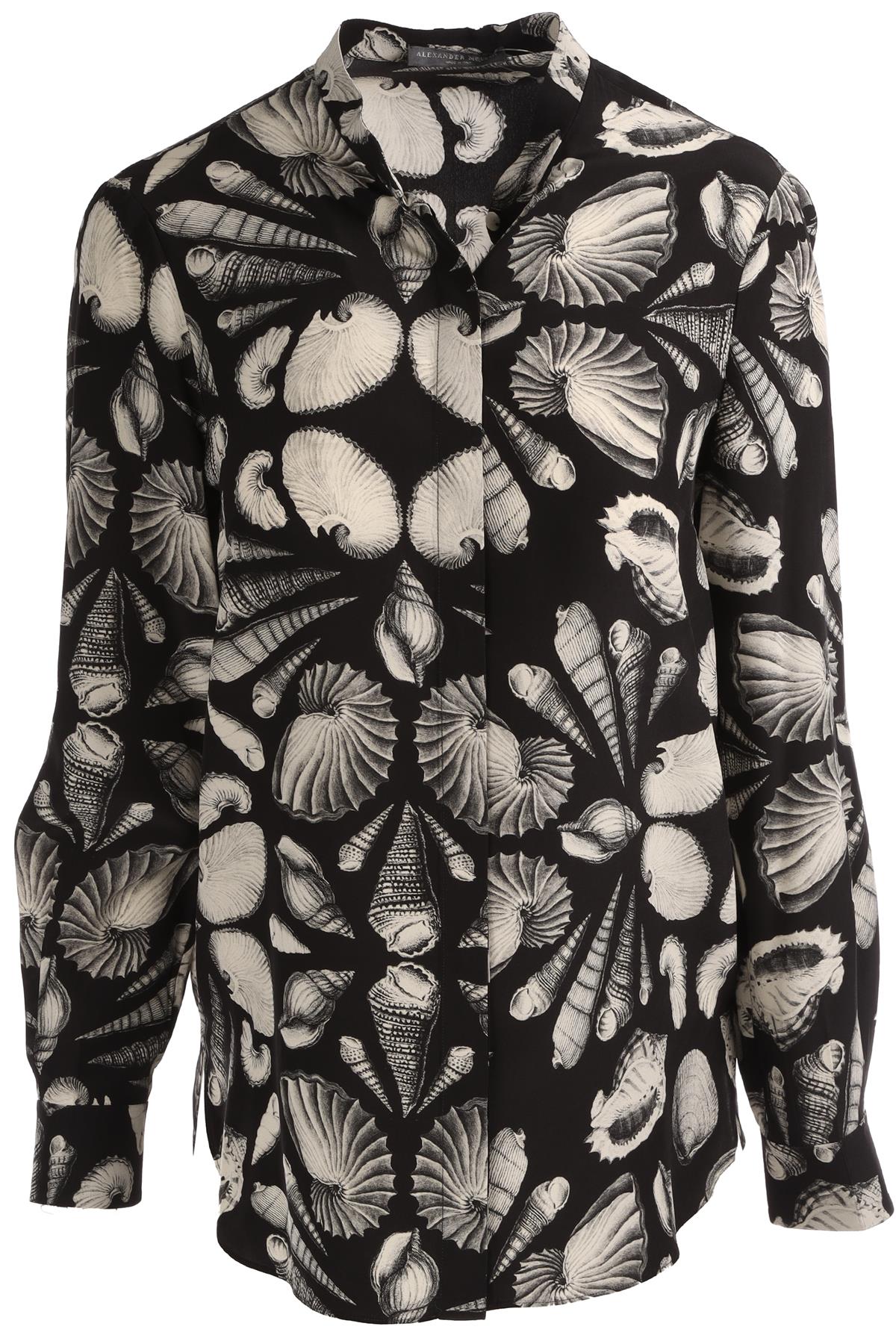 ALEXANDER MCQUEEN BLACK SILK SHIRT IT 40 UK 8