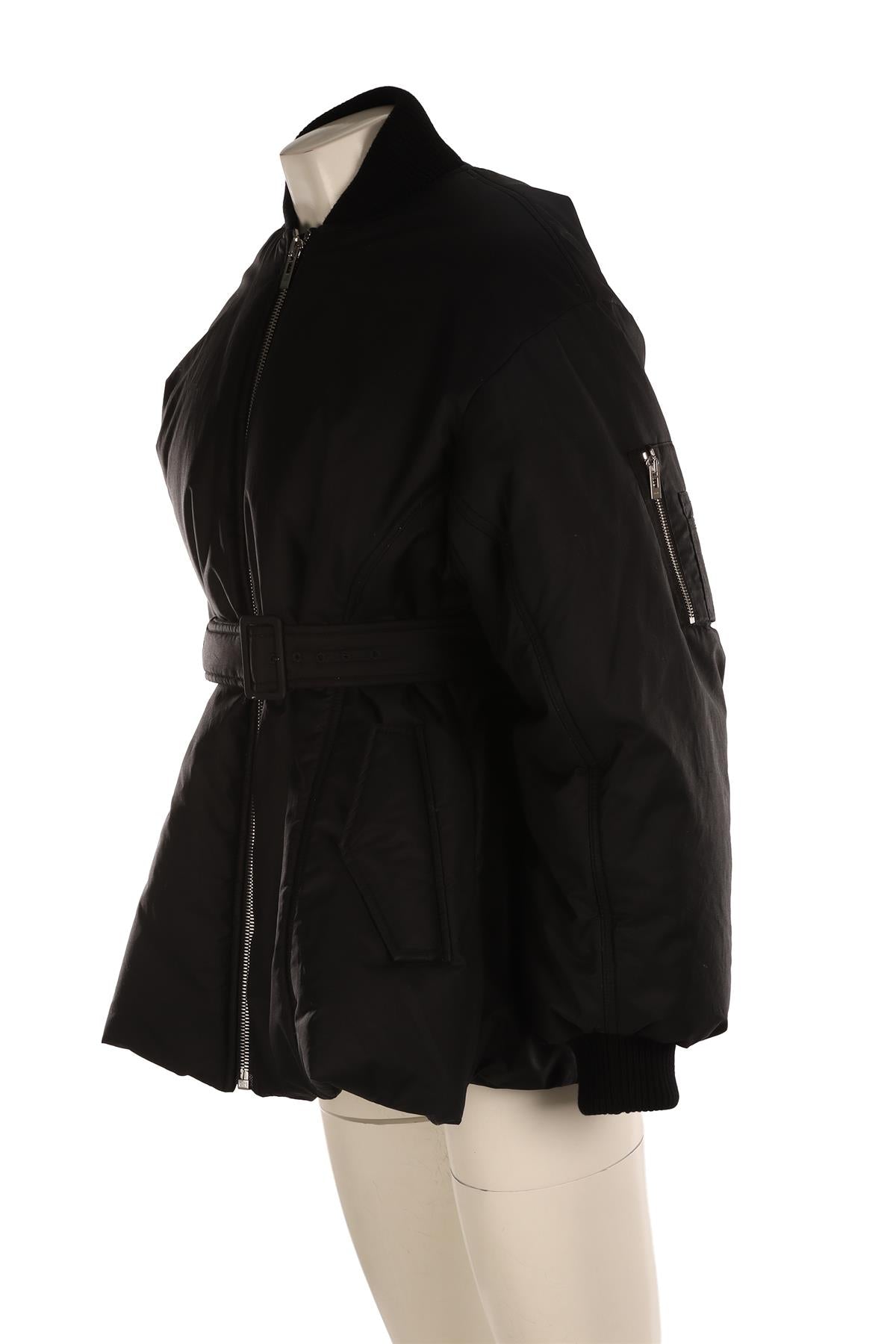 ALAÏA BLACK PADDED SHELL JACKET FR 38 UK 10