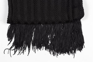 ELIE SAAB BLACK KNIT SCARF