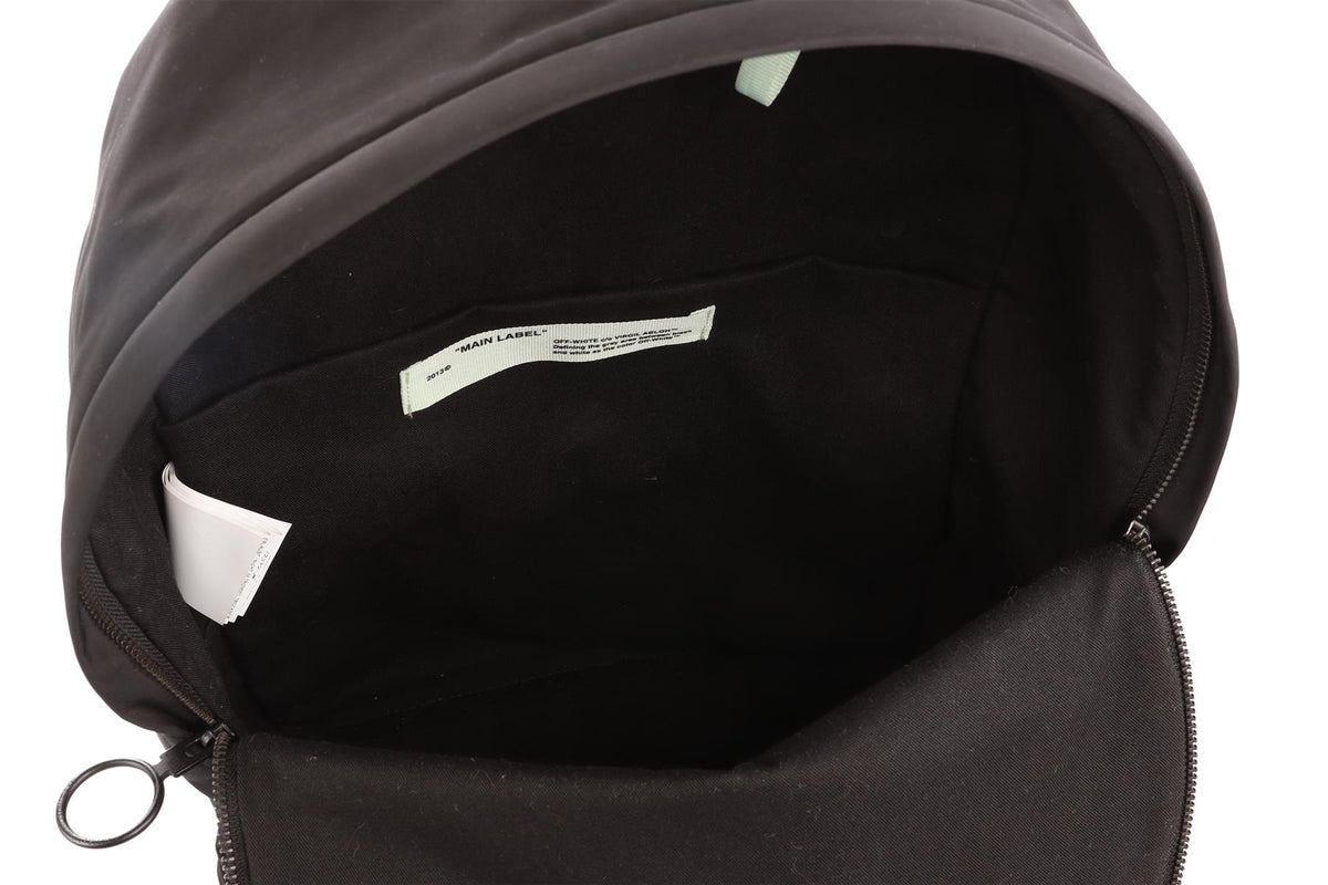 OFF-WHITE BLACK NYLON BACKPACK