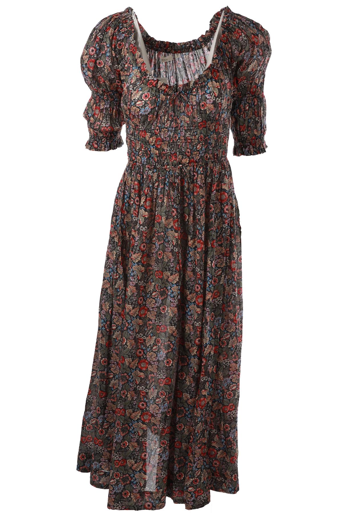 DOEN MULTI COTTON MAXI DRESS MEDIUM