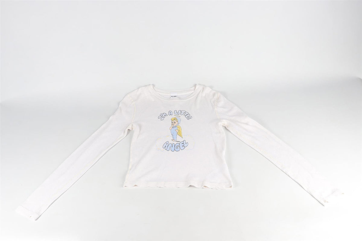 RE/DONE WHITE COTTON TOP SMALL