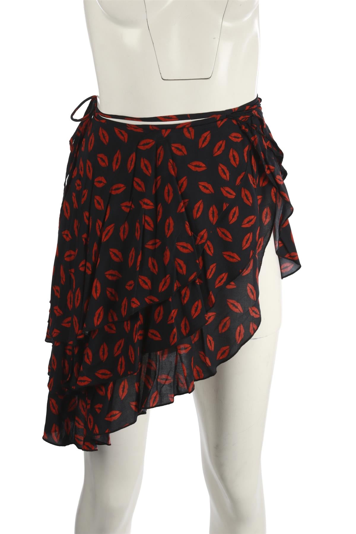 LESLIE AMON MULTI COTTON MINI SKIRT SMALL