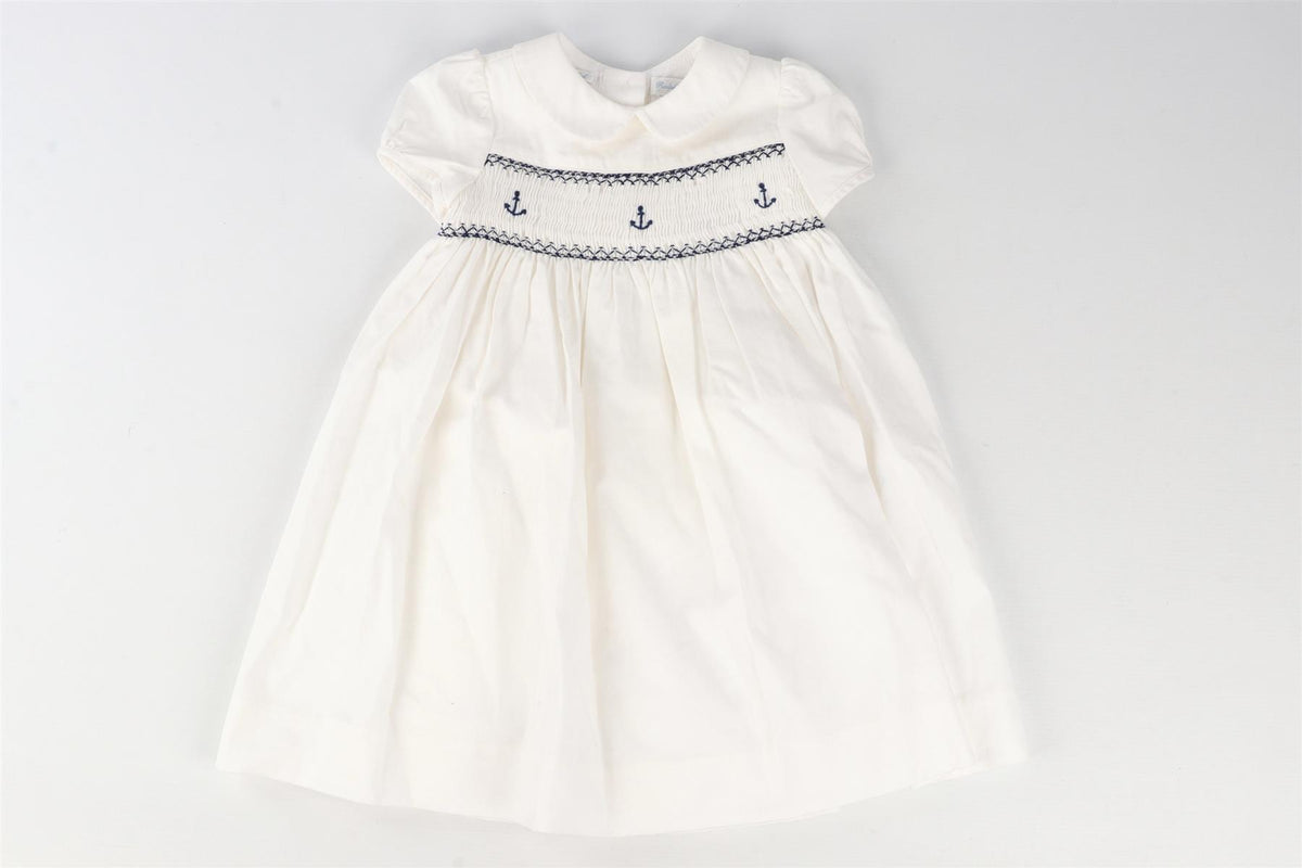 RALPH LAUREN WHITE BABY GIRLS DRESS AND BLOOMERS 18 MONTHS