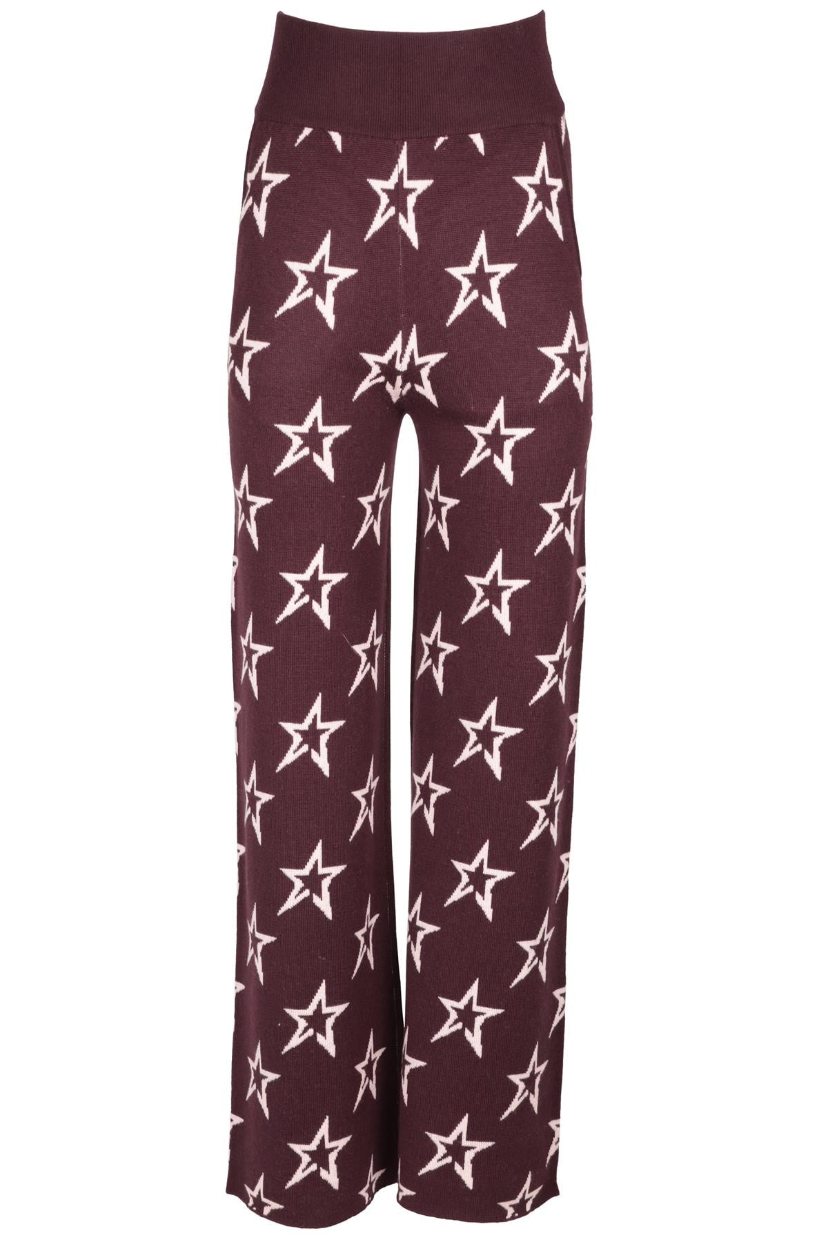 PERFECT MOMENT BURGUNDY WOOL WIDE LEG PANTS LARGE