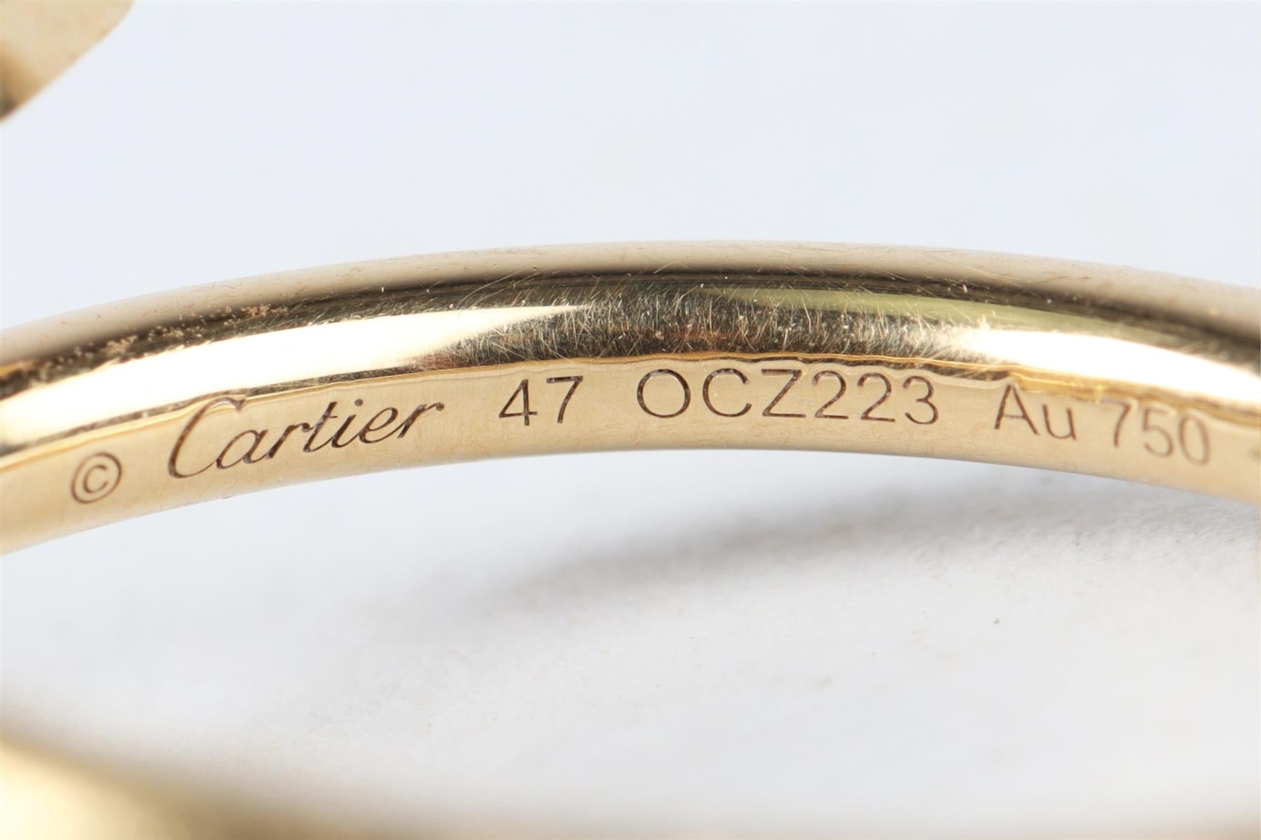 CARTIER GOLD JUSTE UN CLOU SMALL 18K YELLOW GOLD RING 47MM