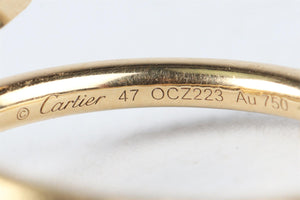 CARTIER GOLD JUSTE UN CLOU SMALL 18K YELLOW GOLD RING 47MM