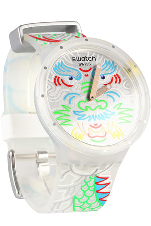 SWATCH MULTI DRAGON IN CLOUD SILICONE WATCH