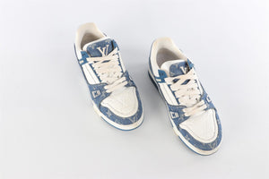 LOUIS VUITTON BLUE LV MONOGRAM DENIM SNEAKERS EU 38 UK 5 US 8