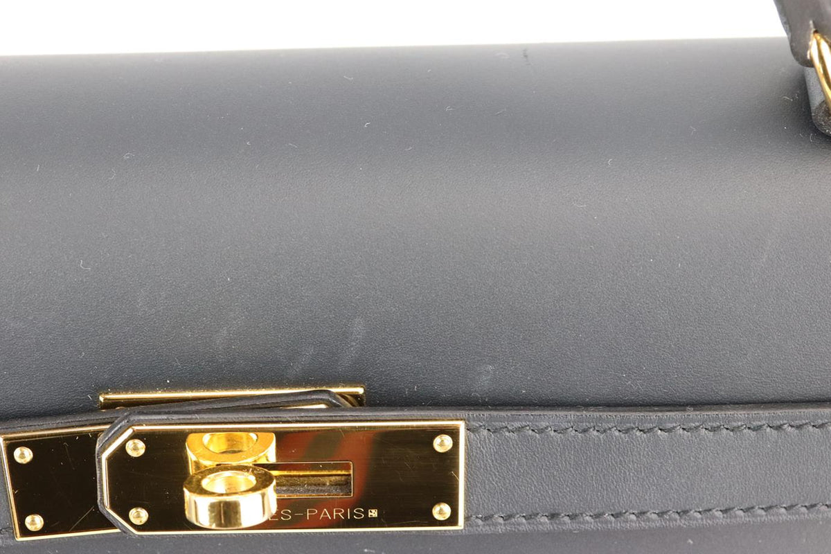 HERMÈS 2015 KELLY SELLIER 32CM SOMBRERO LEATHER BAG