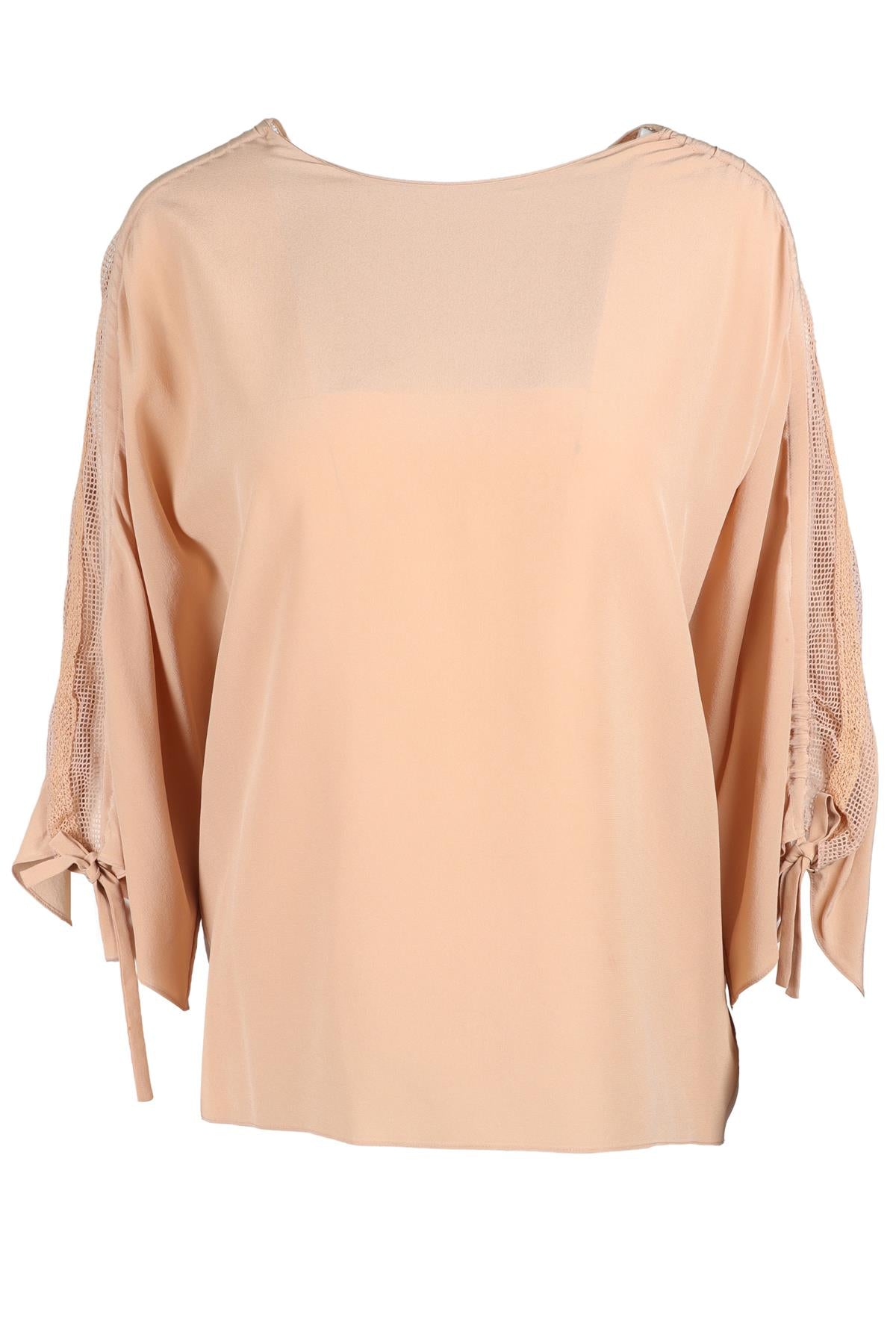 CHLOÉ BEIGE COTTON TOP FR 40 UK 12