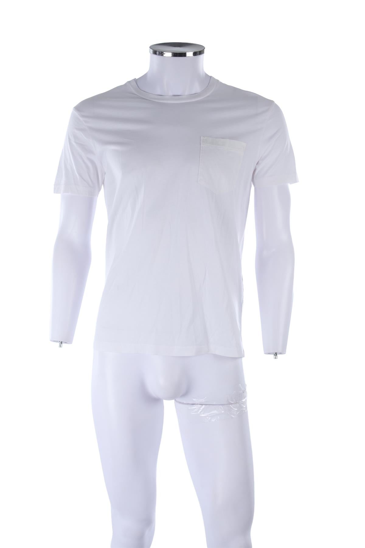 WHITE MEN'S COTTON T-SHIRT