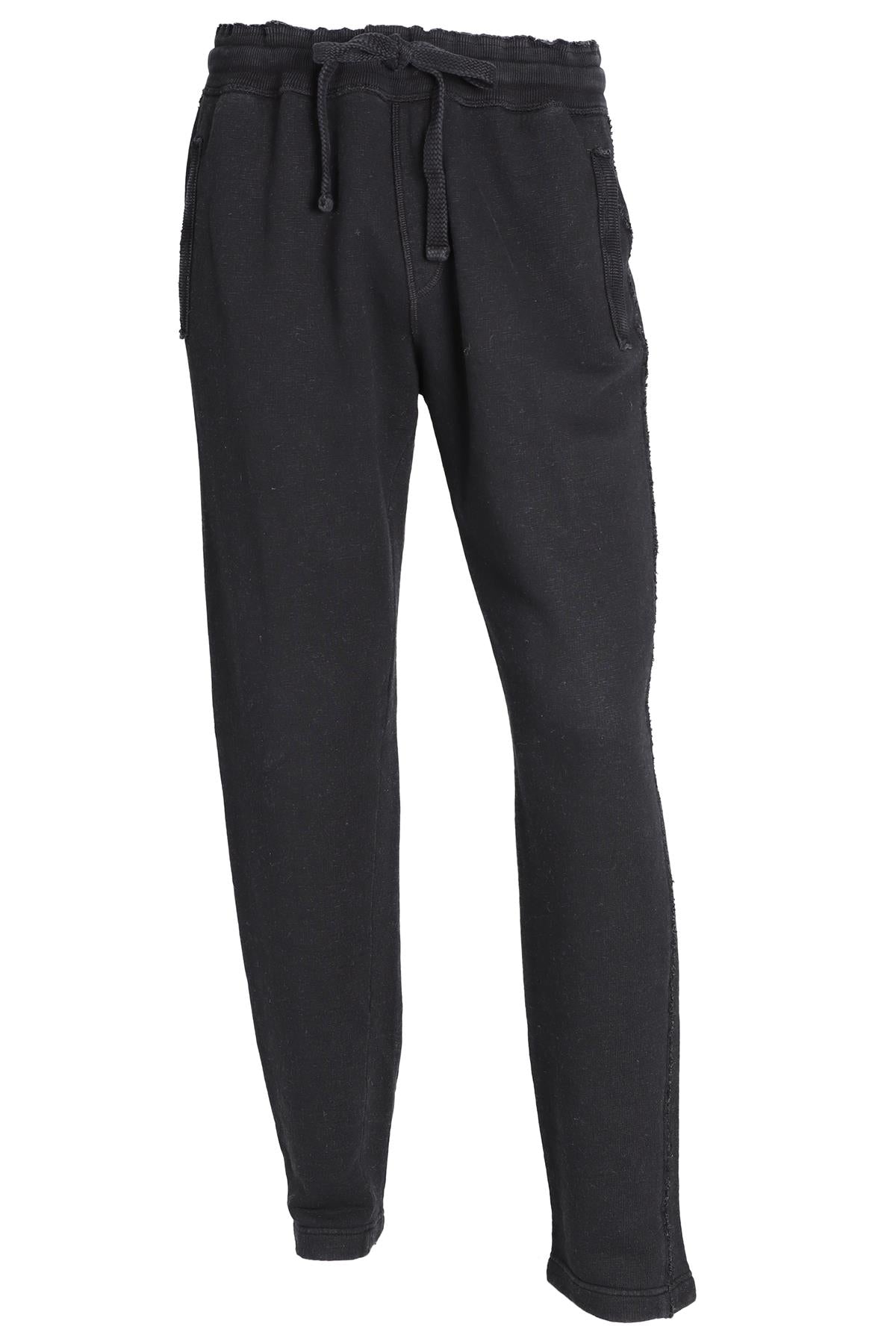 DOLCE & GABANNA BLACK MEN'S COTTON TRACK PANTS LARGE