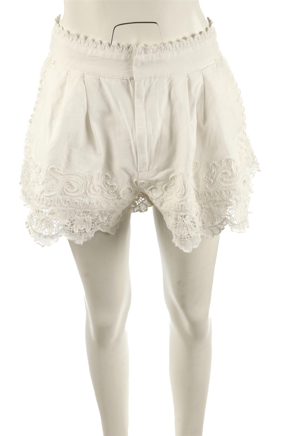 SEA NEW YORK WHITE COTTON SHORTS US 8 UK 12