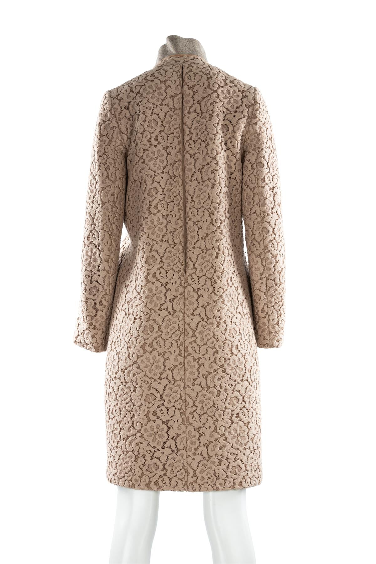 CHLOÉ PINK WOOL COAT FR 34 UK 6