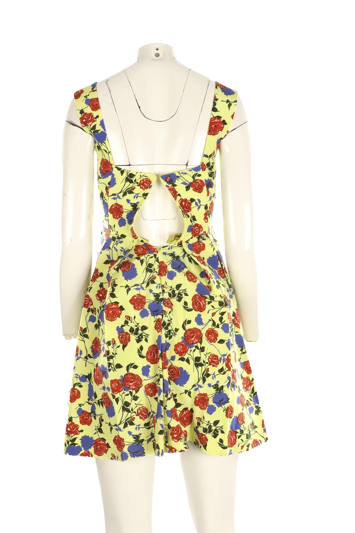 EMILIA WICKSTEAD GREEN SILK MINI DRESS UK 6