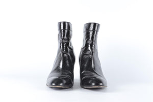 TOD'S BLACK PATENT LEATHER ANKLE BOOTS EU 38.5 UK 5.5 US 8.5