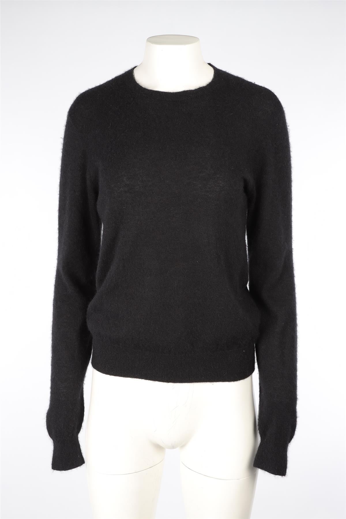 SAINT LAURENT BLACK MOHAIR SWEATER SMALL