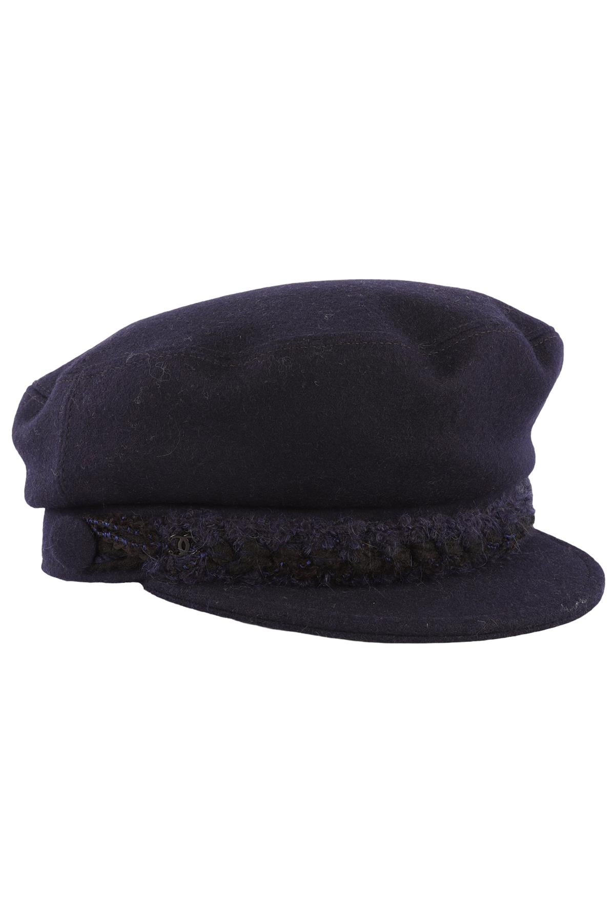 CHANEL NAVY 2019 WOOL CAP MEDIUM