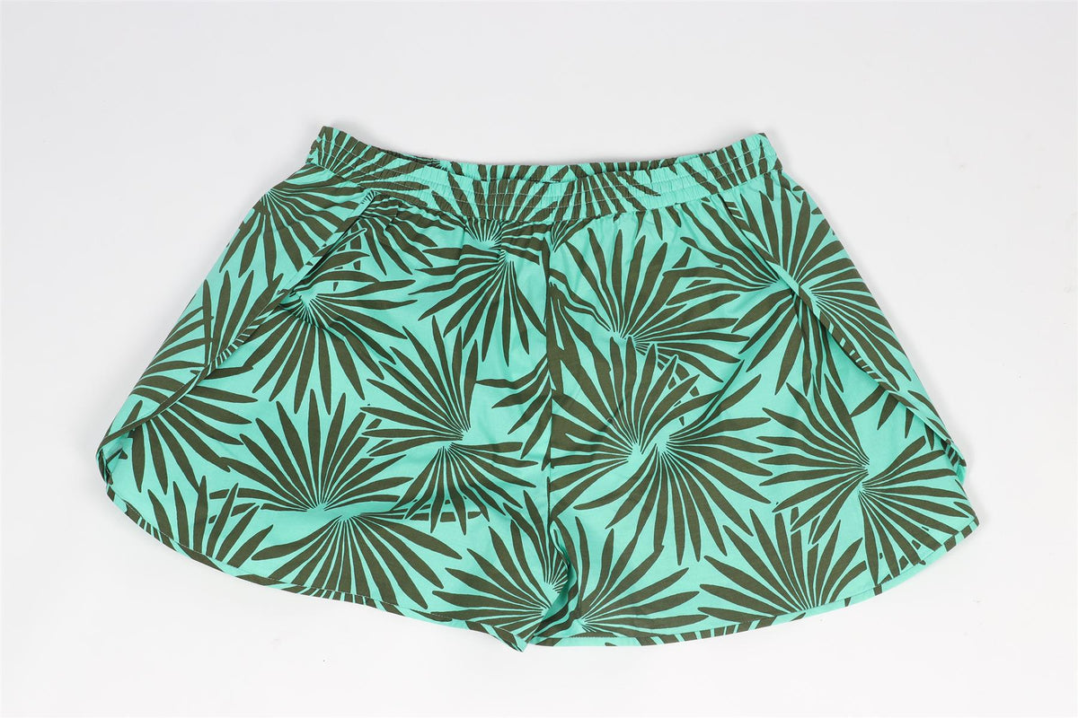 DIANE VON FURSTENBERG GREEN COTTON SHORTS XSMALL