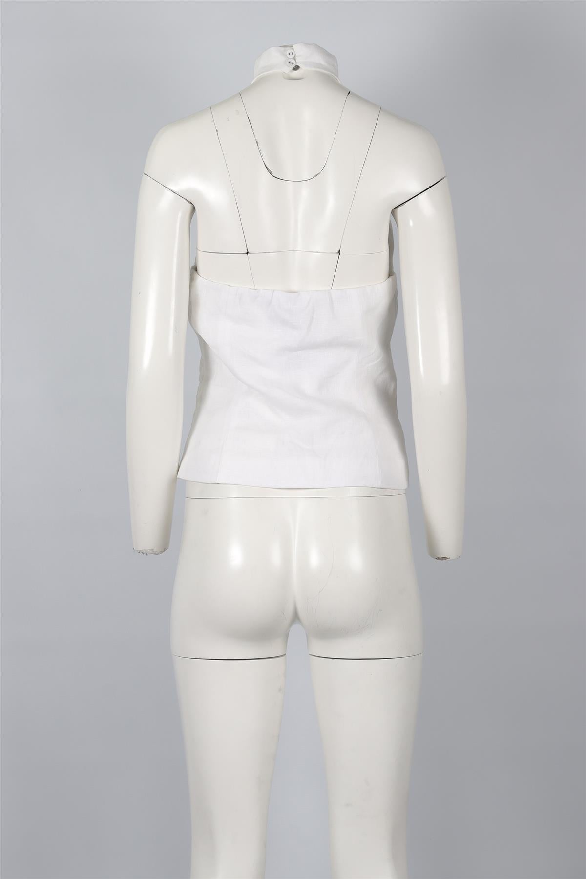 REFORMATION WHITE LINEN TOP US 4 UK 8