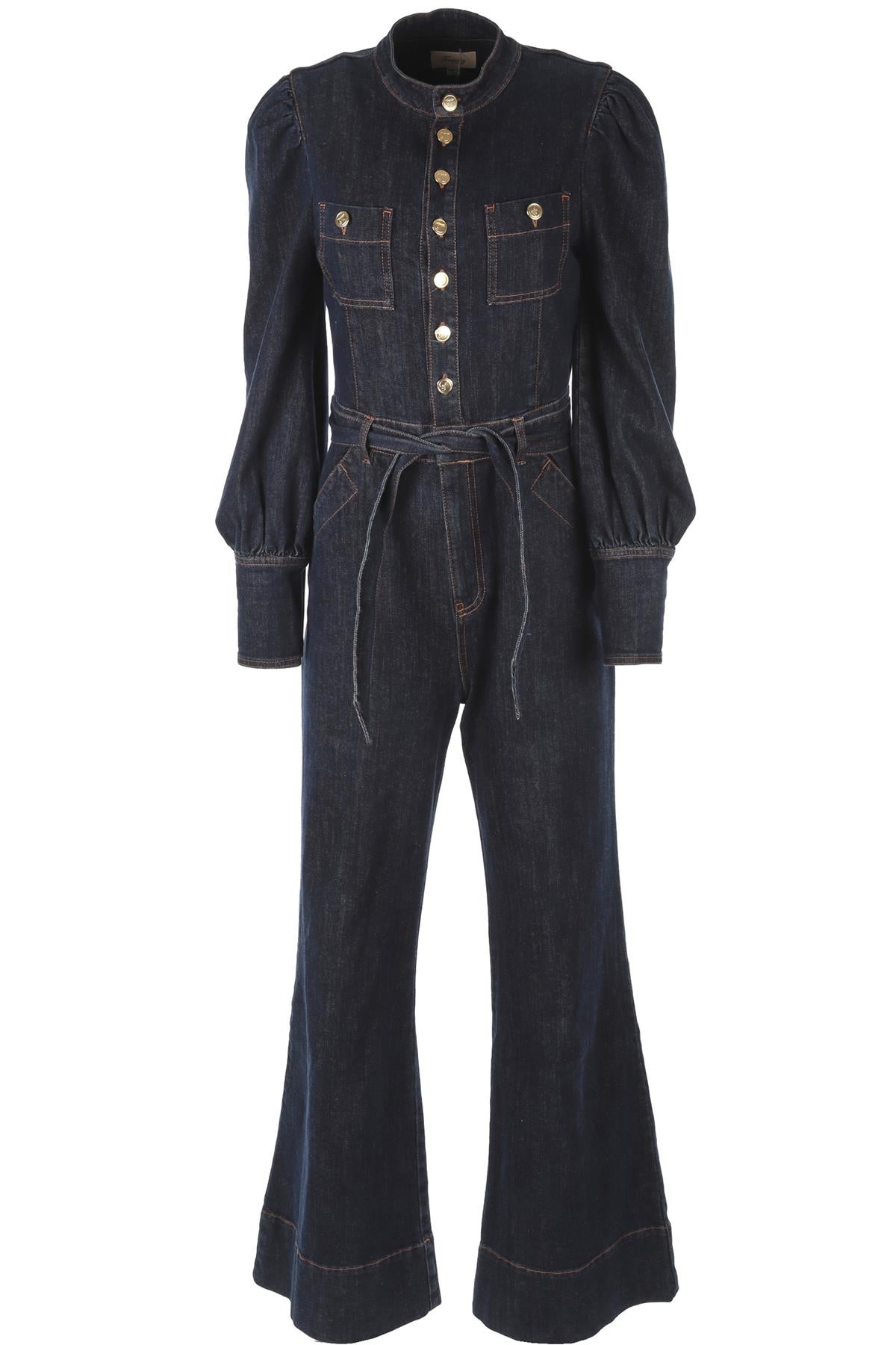 TEMPERLEY LONDON BLUE DENIM JUMPSUIT UK 10