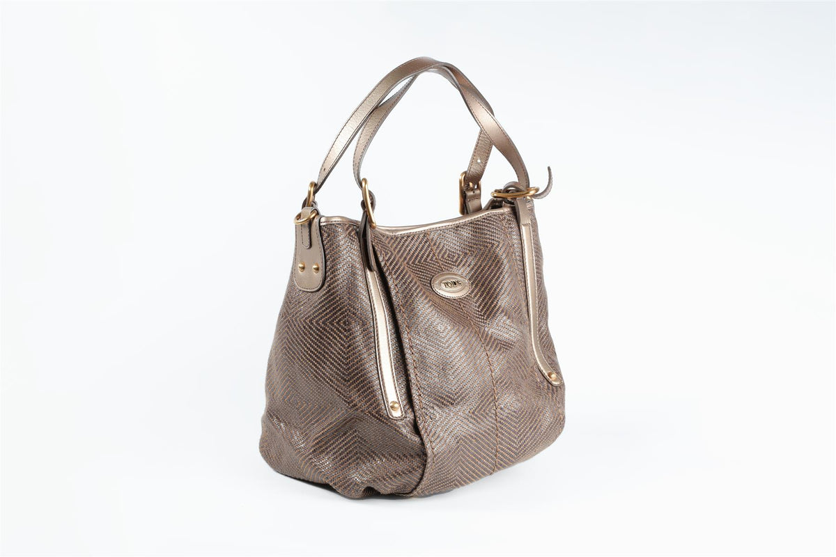 TOD'S BROWN LEATHER SHOULDER BAG