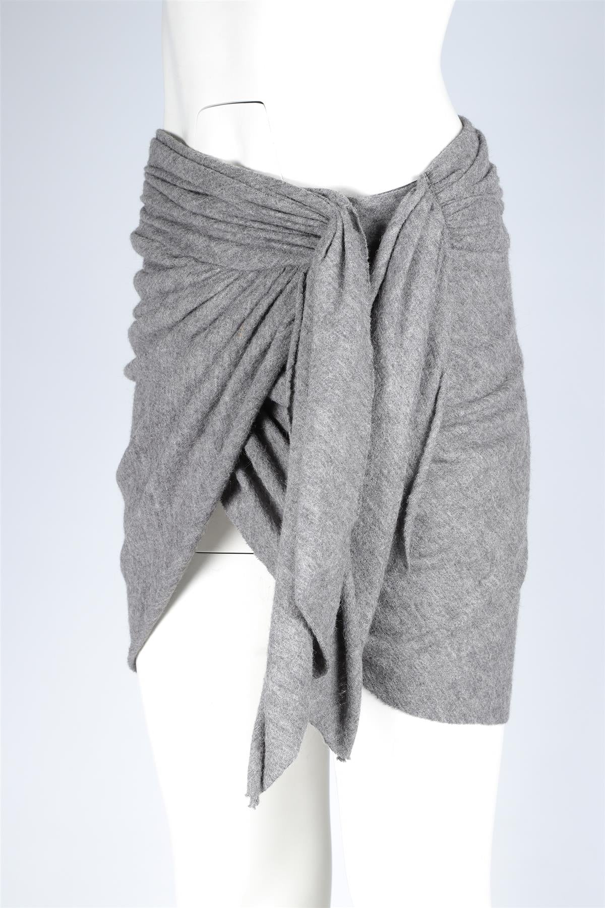 ISABEL MARANT GREY WOOL MINI SKIRT UK 8