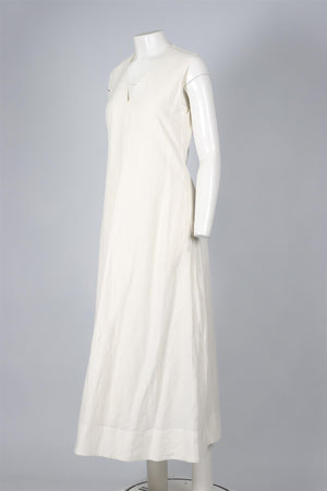 TOTEME WHITE LINEN BLEND MAXI DRESS EU 38 UK 10