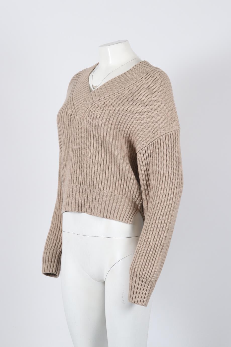 JOSEPH RIBBED WOOL AND CASHMERE BLEND SWEATER SMALL