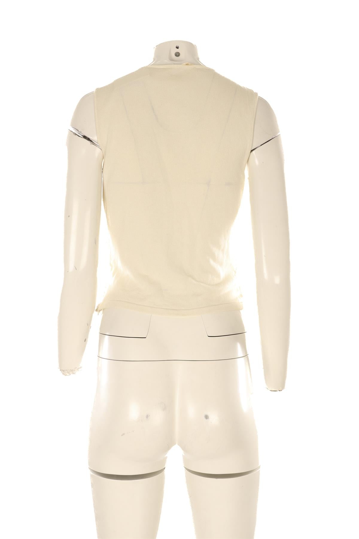 VALENTINO CREAM VINTAGE WOOL TOP MEDIUM