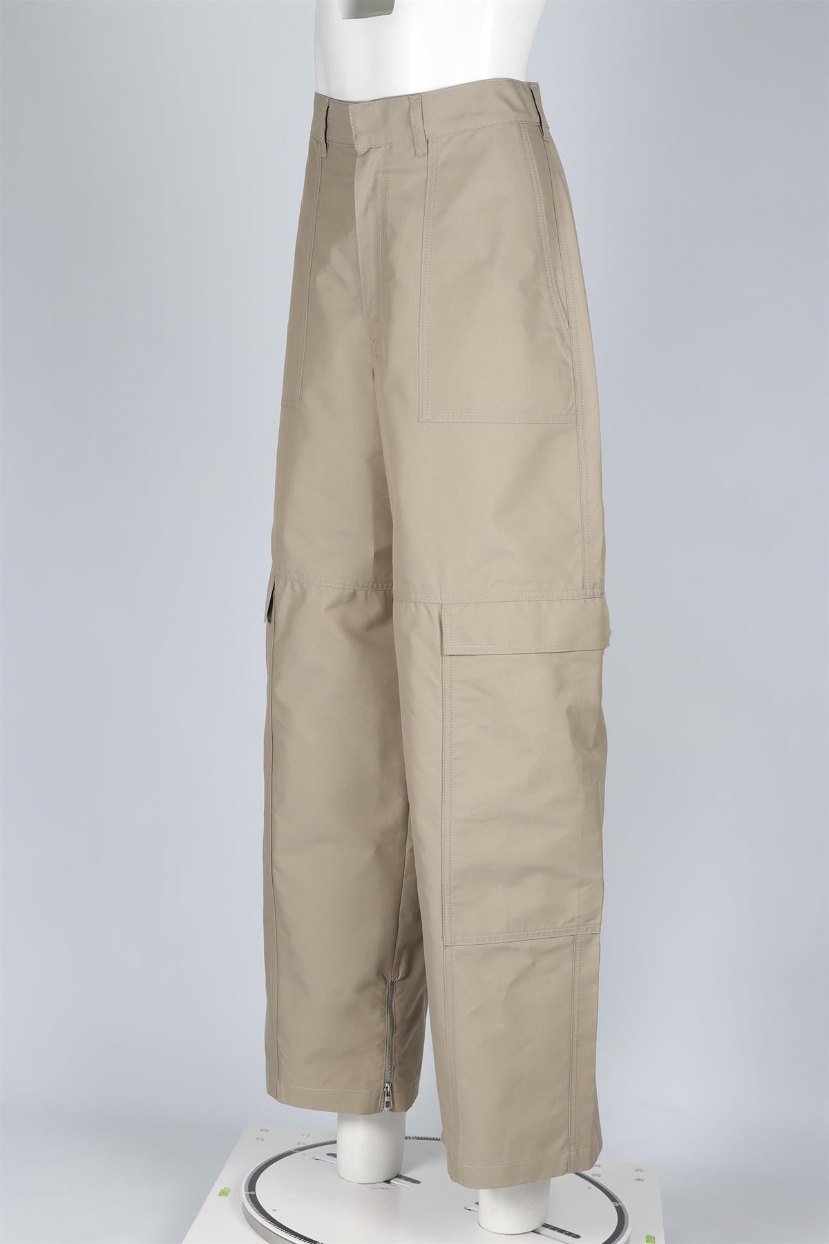 LOEWE GREEN COTTON CARGO PANTS FR 40 UK 12