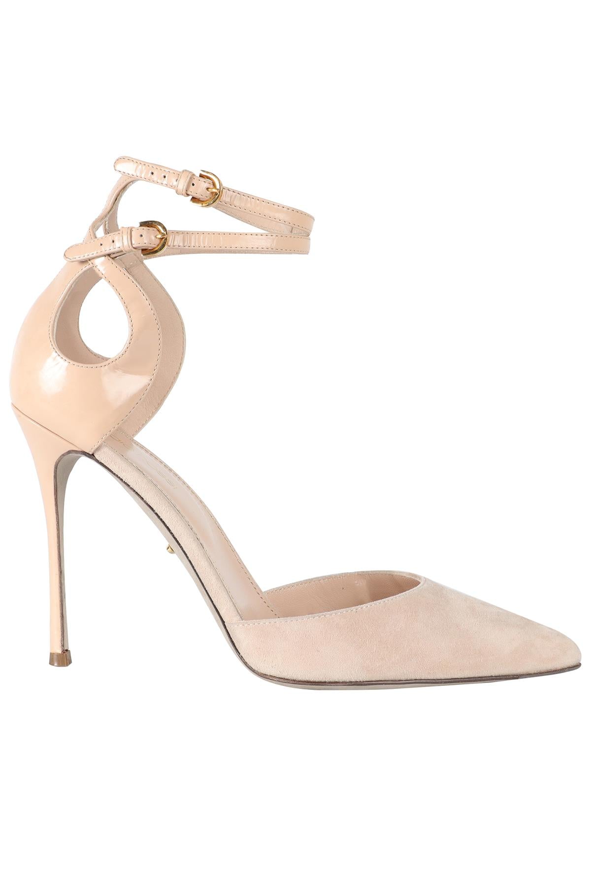 SERGIO ROSSI NUDE SUEDE PUMPS EU 38 UK 5 US 8