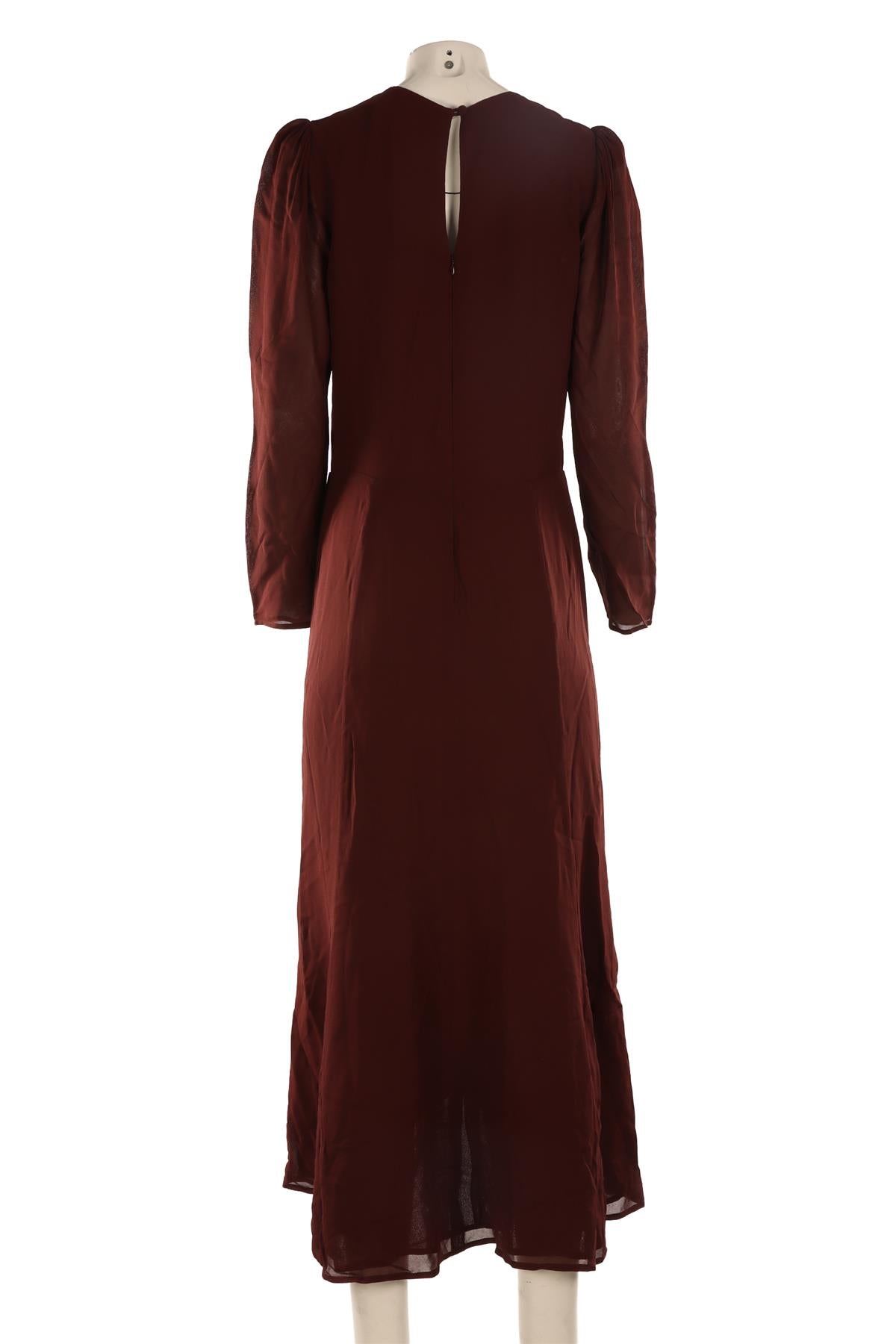 REFORMATION RED CREPE MAXI DRESS US 10 UK 14