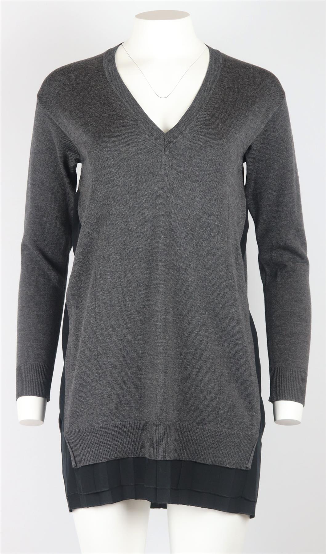 MIU MIU SILK TRIMMED WOOL SWEATER DRESS IT 38 UK 6