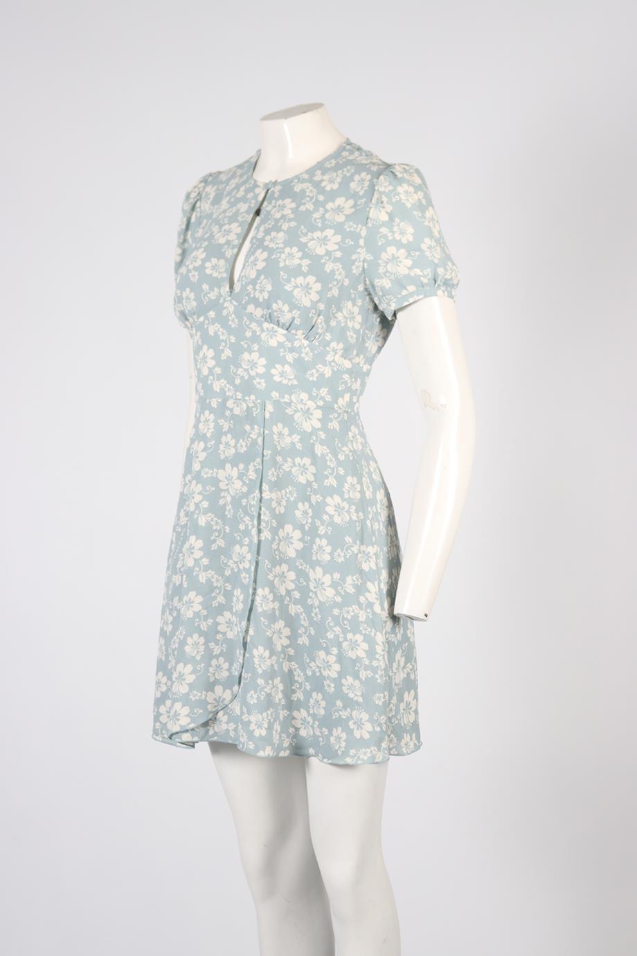 ALEXA CHUNG FLORAL PRINT CREPE MINI DRESS UK 12