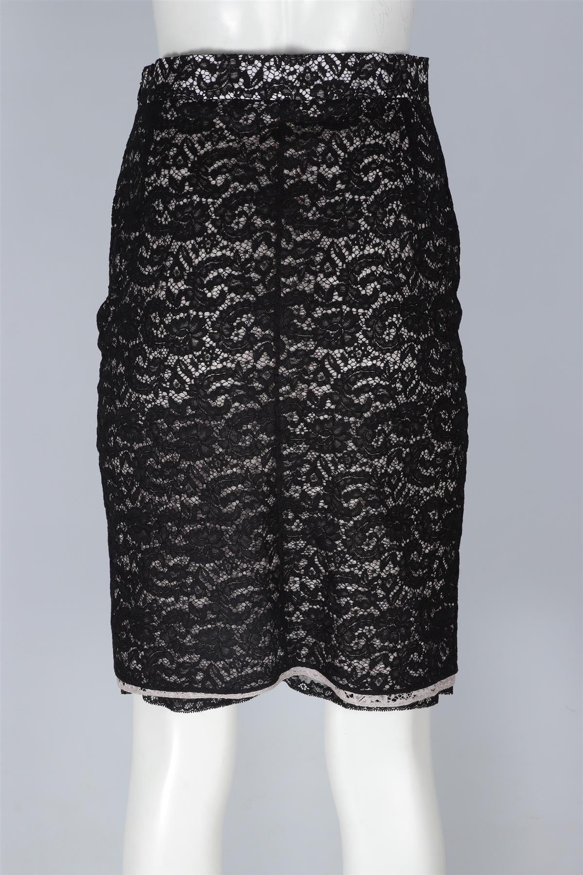 NO.21 BLACK LACE MIDI SKIRT IT 42 UK 10