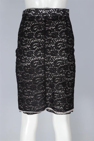 NO.21 BLACK LACE MIDI SKIRT IT 42 UK 10