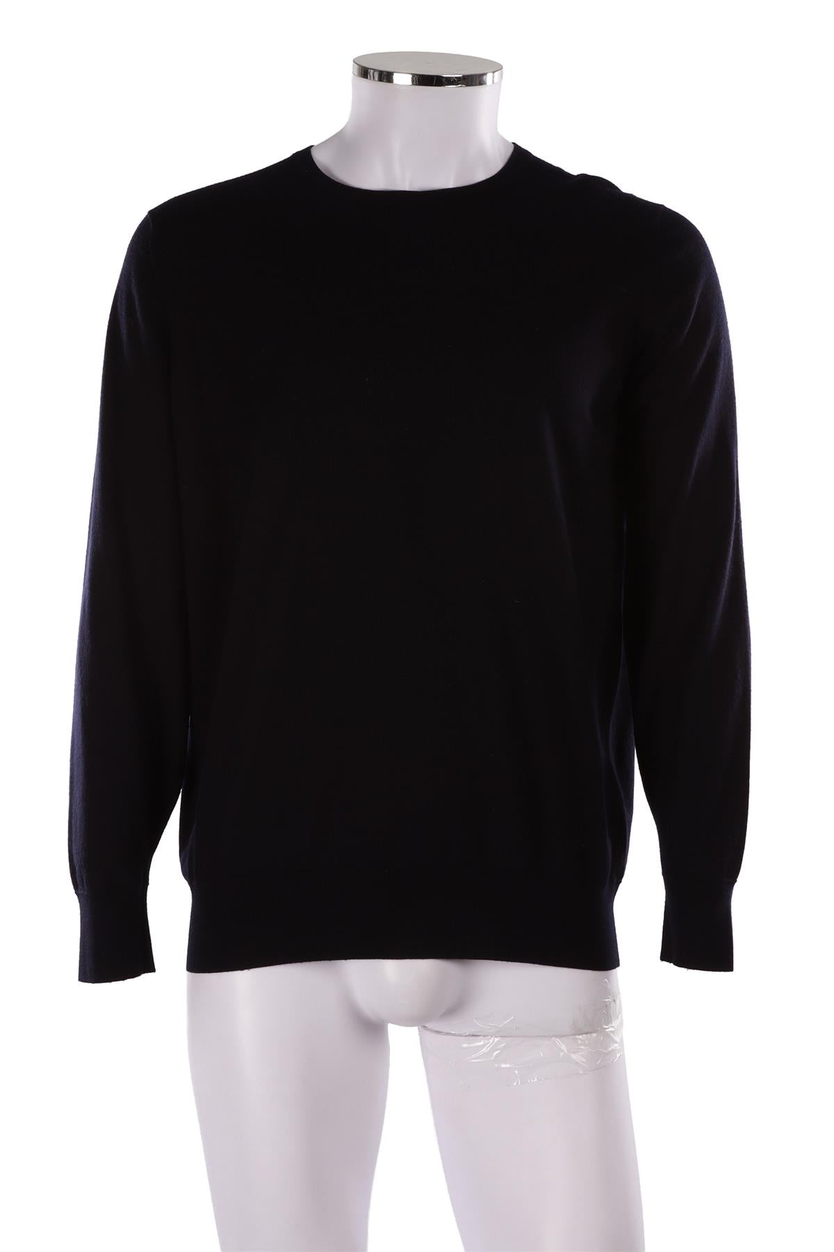 NAVY MEN'S CASHMERE SWEATER
